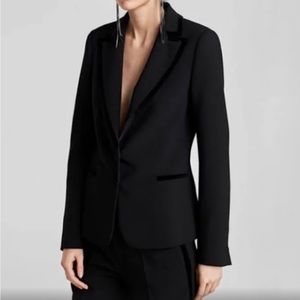 Zara Basic velvet trim blazer